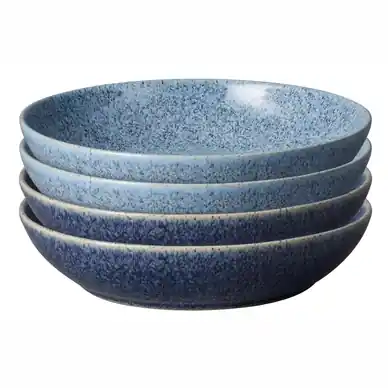 Prix Cassé Assiettes à Pâtes Denby Studio Blue Cobalt Flint 22 cm (Lot de 4)
